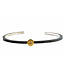 Arior Barcelona Armband Smooth Kora Bangle, Large Round Diamond Setting