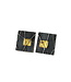 Arior Barcelona Ohrringe Quadratische Ohrringe aus Silber und Gold