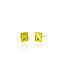 Arior Barcelona Ohrringe Kleine Ohrringe Doble Fulla, Diamanten, Silber und Gold