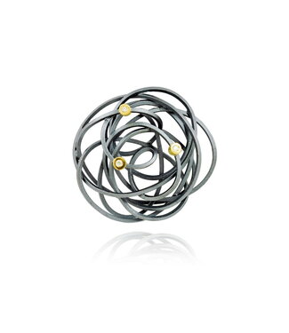 Arior Barcelona Arior Barcelona Kleiner Anhänger Caos, Silver und Gold mit Diamant