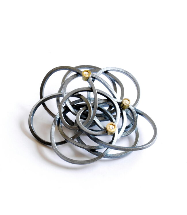 Arior Barcelona Hanger Caos silver&gold 1 brilliant pendant