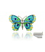 Arior Barcelona Brooch Mosaic "trencadís" Butterfly violet-grey big brooch