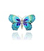 Arior Barcelona Brooch Mosaic "trencadís" Butterfly violet-grey big brooch