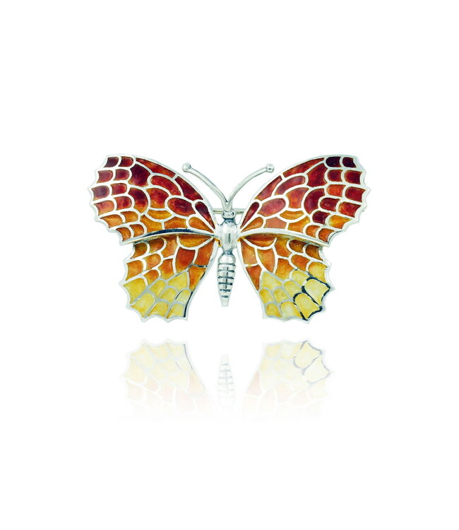 Arior Barcelona Broche Mosaic "trencadís" Butterfly violet-grey big brooch
