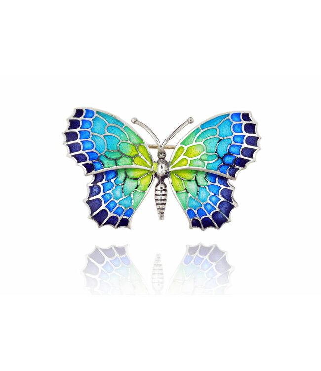 Arior Barcelona Brooch Mosaic "trencadís" Butterfly violet-grey big brooch