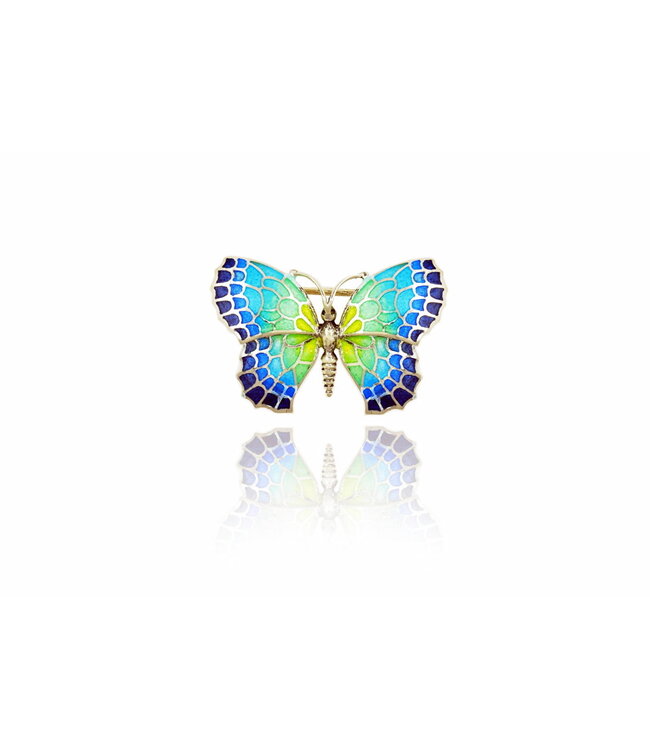 Arior Barcelona Broche Small Black-Colorful Butterfly Brooch