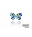 Arior Barcelona Brosche Kleine schwarz-bunte Schmetterlingsbrosche