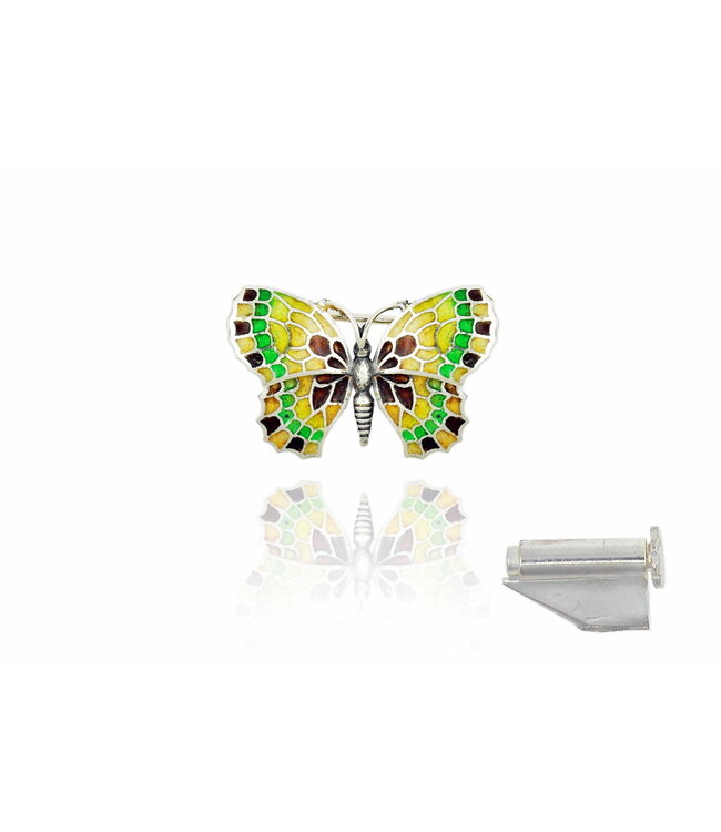 Arior Barcelona Broche Small Black-Colorful Butterfly Brooch