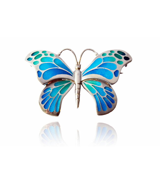 Arior Barcelona Broche Large Colorful Orange-Yellow Butterfly Brooch Design 2010