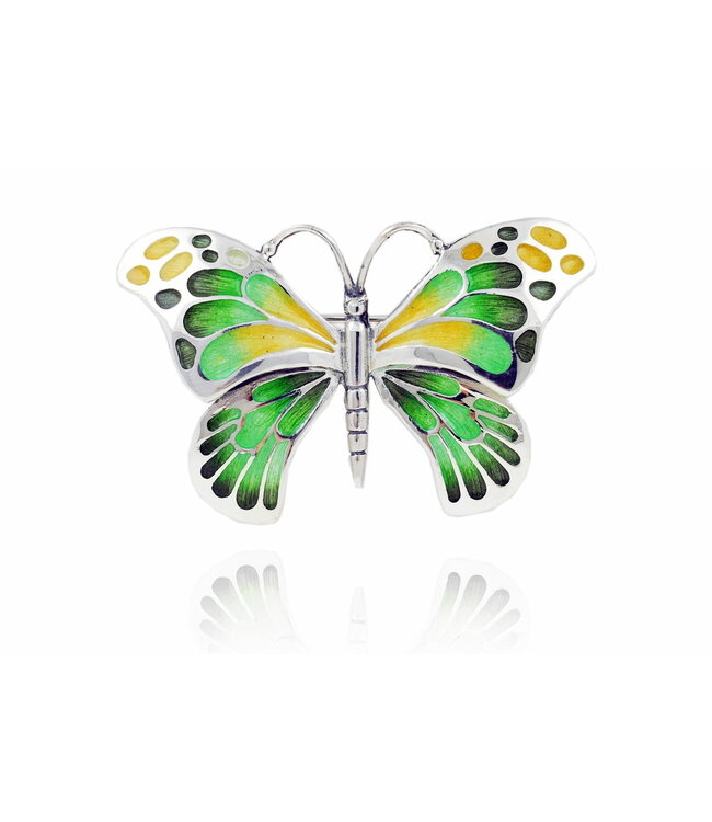 Arior Barcelona Brooch Large Colorful Orange-Yellow Butterfly Brooch Design 2010