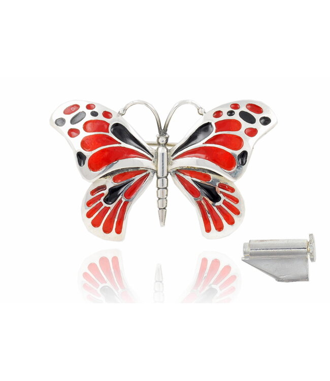 Arior Barcelona Brooch Large Colorful Orange-Yellow Butterfly Brooch Design 2010