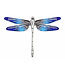 Arior Barcelona Brooch Large Grey-Violet Dragonfly Brooch