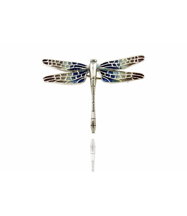 Arior Barcelona Pendant Colorful Black 'Trencadis' Mosaic Dragonfly Pendant