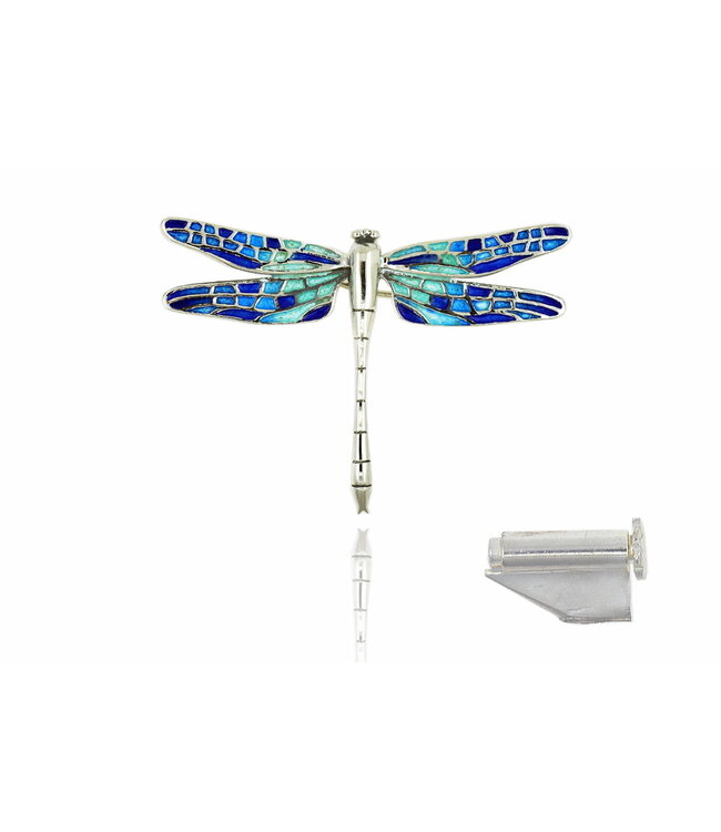 Arior Barcelona Pendant Colorful Black 'Trencadis' Mosaic Dragonfly Pendant