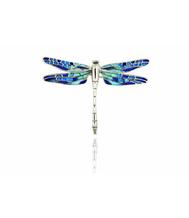 Arior Barcelona Pendant Colorful Black 'Trencadis' Mosaic Dragonfly Pendant