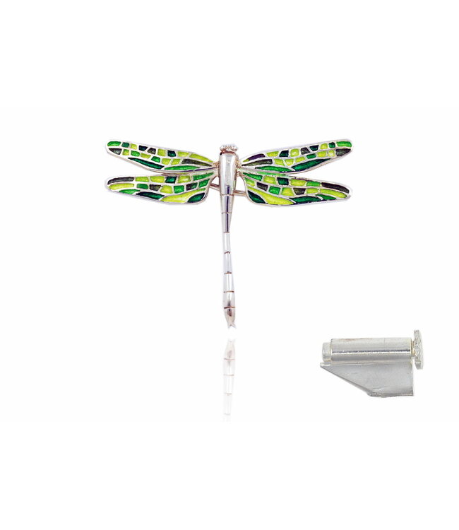 Arior Barcelona Pendant Colorful Black 'Trencadis' Mosaic Dragonfly Pendant