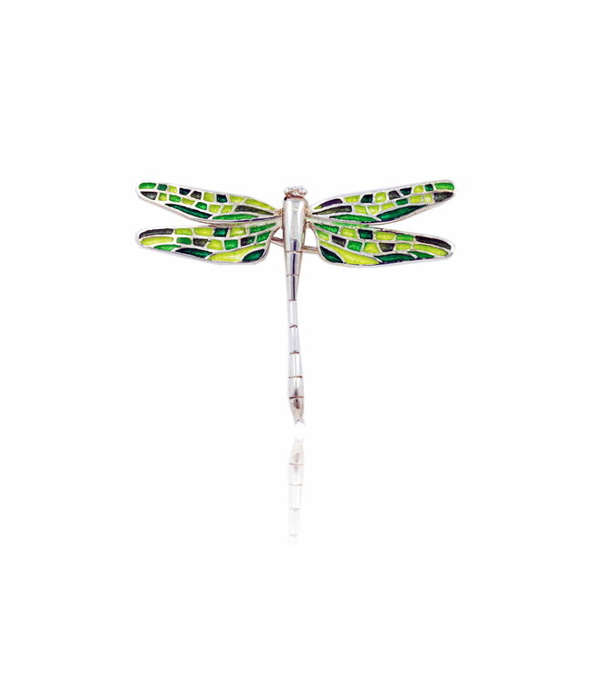 Arior Barcelona Hanger Colorful Black 'Trencadis' Mosaic Dragonfly Pendant