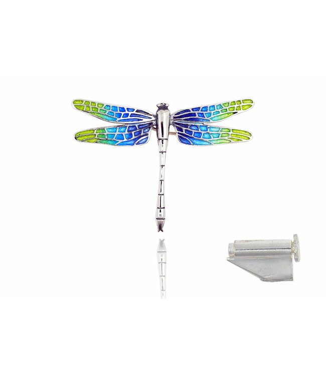 Arior Barcelona Pendant Colorful Black 'Trencadis' Mosaic Dragonfly Pendant