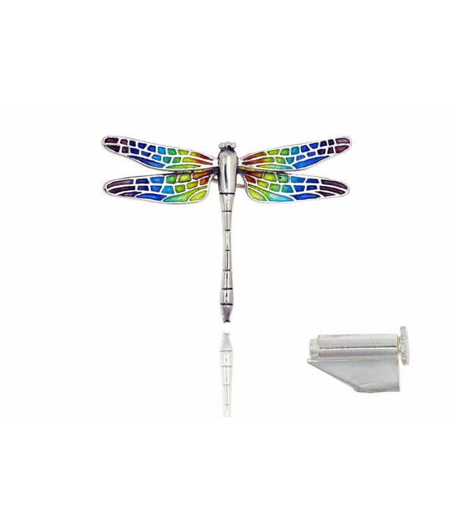 Arior Barcelona Hanger Colorful Black 'Trencadis' Mosaic Dragonfly Pendant