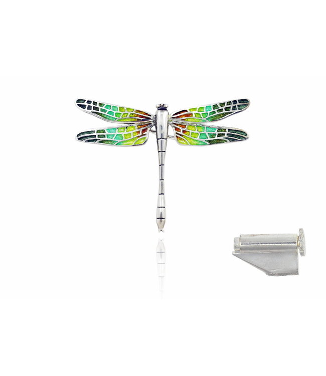 Arior Barcelona Pendant Colorful Black 'Trencadis' Mosaic Dragonfly Pendant