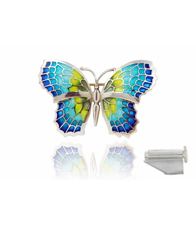 Arior Barcelona Brooch Large Green Fly Butterfly Brooch