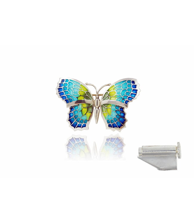 Arior Barcelona Brosche Kleine grüne Schmetterlings-Brosche Fly