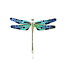 Arior Barcelona Broche Mosaic "trencadís" Dragonfly orange big brooche