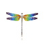 Arior Barcelona Broche Mosaic "trencadís" Dragonfly orange big brooche