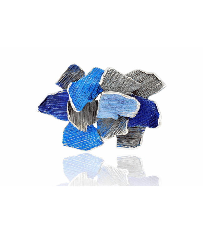 Arior Barcelona Brosche Blaue Brosche Summum
