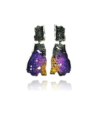 Arior Barcelona Arior Barcelona Intenzza GoldenBlack Two-piece big earring