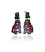 Arior Barcelona Earrings Intenzza GoldenBlack Two-piece big earring