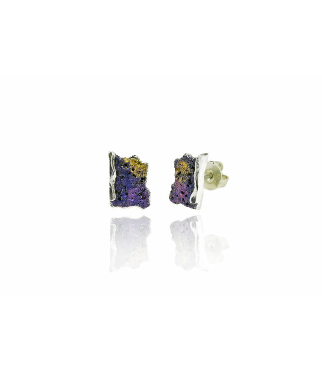 Arior Barcelona Intenzza Golden Black Small Earrings