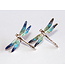 Arior Barcelona Oorbellen Large Blue-Green-Yellow Dragonfly Earrings MENORCA