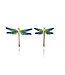 Arior Barcelona Oorbellen Large Blue-Green-Yellow Dragonfly Earrings MENORCA