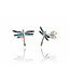 Arior Barcelona Oorbellen Dragonfly blue-green-orange little earring