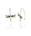 Arior Barcelona Oorbellen Dragonfly blue-green-orange little earring