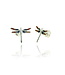 Arior Barcelona Earrings Dragonfly blue-green-orange little earring