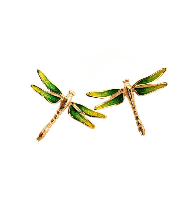 Arior Barcelona Earrings Dragonfly blue-green-orange little earring