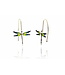 Arior Barcelona Earrings Dragonfly blue-green-orange little earring