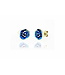 Arior Barcelona Oorbellen Pendientes cargolis grande azul