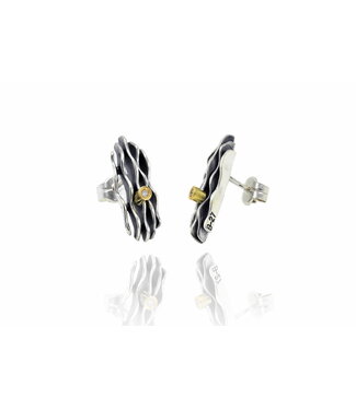 Arior Barcelona Arior Barcelona Medium silver and gold Fi earrings