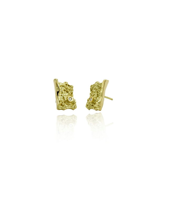 Arior Barcelona Intenzza Golden Black Small Earrings