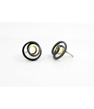 Arior Barcelona Arior Barcelona Ohrringe Circunval·lació, Silber und Gold 1,3mm