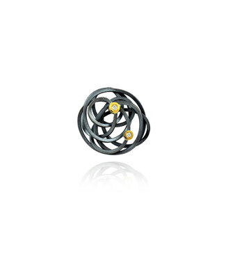 Arior Barcelona Arior Barcelona Anhänger Caos, Silber und Gold mit 2 Diamanten