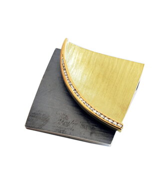 Arior Barcelona Arior Barcelona Großer Anhänger Doble Fulla, Silber und Gold und Diamanten