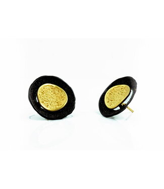 Arior Barcelona Arior Barcelona Runa GoldenBlack Premium big earring