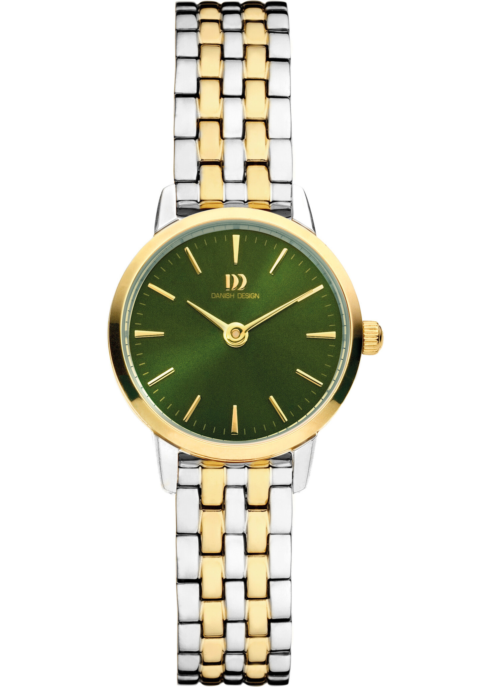 Danish Design Akilia Mini Link Two-Tone Goud Groen IV90Q1268 women’s watch