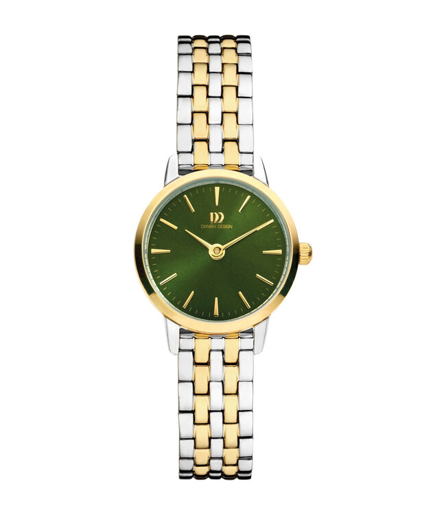 Danish Design Akilia Mini Link Two-Tone Gold Green IV90Q1268