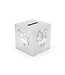 Zilverstad Pets Cube silver-coloured money box | Free engraving