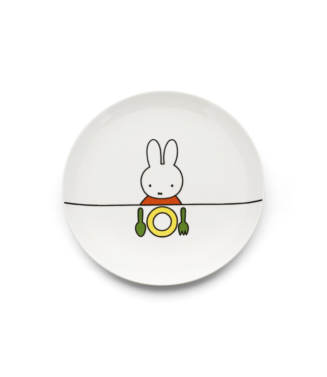 Zilverstad Miffy 6-piece porcelain and stainless steel tableware set | Free engraving